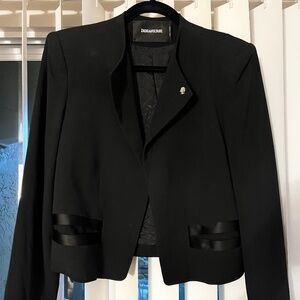 Zadig & Voltaire Black Cropped Blazer – EU 40 / US 8